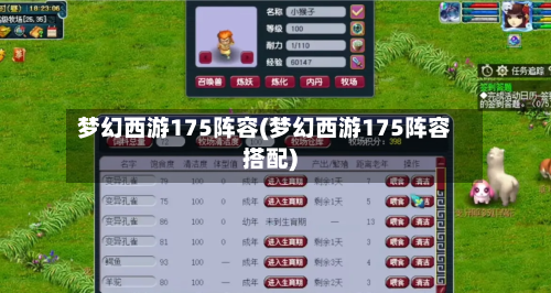 梦幻西游175阵容(梦幻西游175阵容搭配)