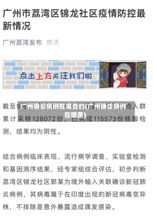 广州确诊病例在哪查的(广州确诊病例在哪里)