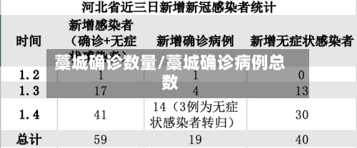 藁城确诊数量/藁城确诊病例总数-第2张图片