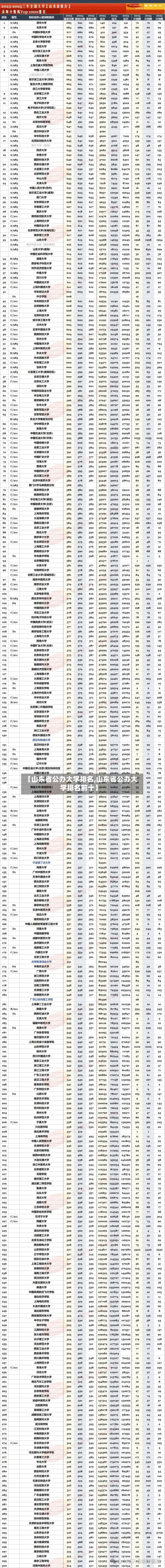 【山东省公办大学排名,山东省公办大学排名前十】