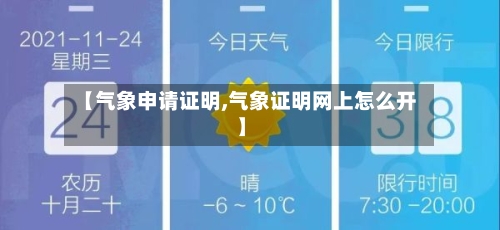 【气象申请证明,气象证明网上怎么开】