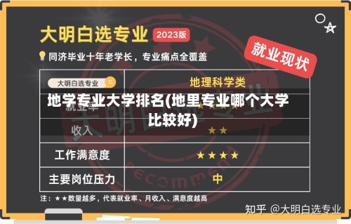 地学专业大学排名(地里专业哪个大学比较好)