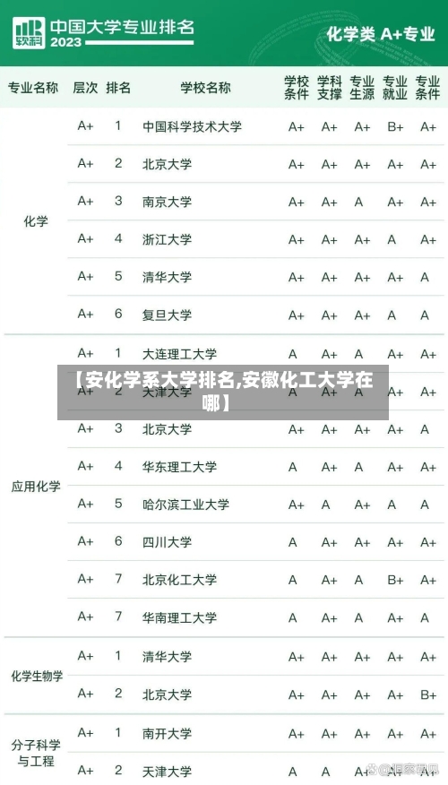 【安化学系大学排名,安徽化工大学在哪】-第2张图片