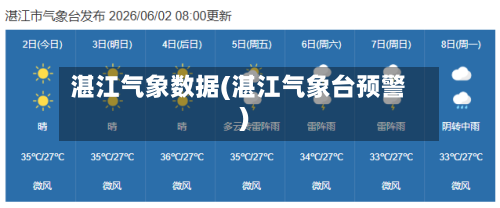 湛江气象数据(湛江气象台预警)
