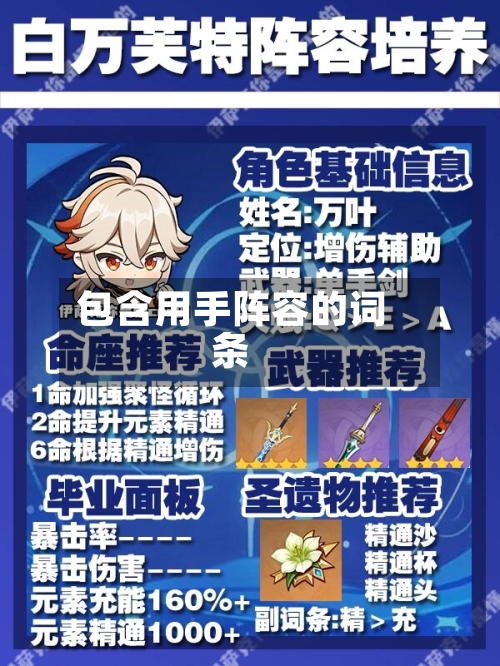 包含用手阵容的词条