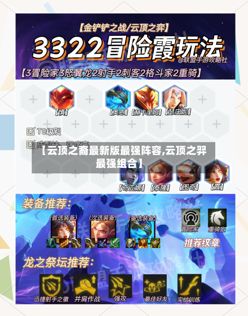 【云顶之裔最新版最强阵容,云顶之羿最强组合】