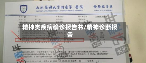 精神类疾病确诊报告书/精神诊断报告-第2张图片