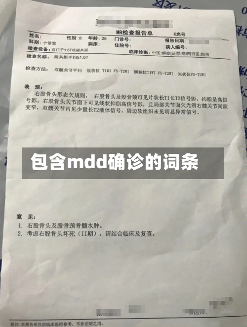 包含mdd确诊的词条-第2张图片