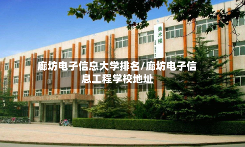 廊坊电子信息大学排名/廊坊电子信息工程学校地址-第2张图片