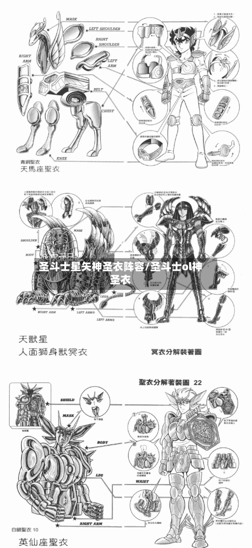 圣斗士星矢神圣衣阵容/圣斗士ol神圣衣