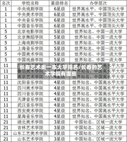 长春艺术类一本大学排名/长春的艺术学院有哪些-第2张图片