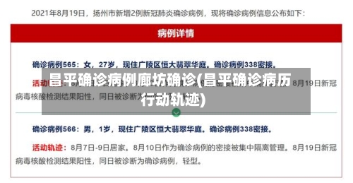 昌平确诊病例廊坊确诊(昌平确诊病历行动轨迹)