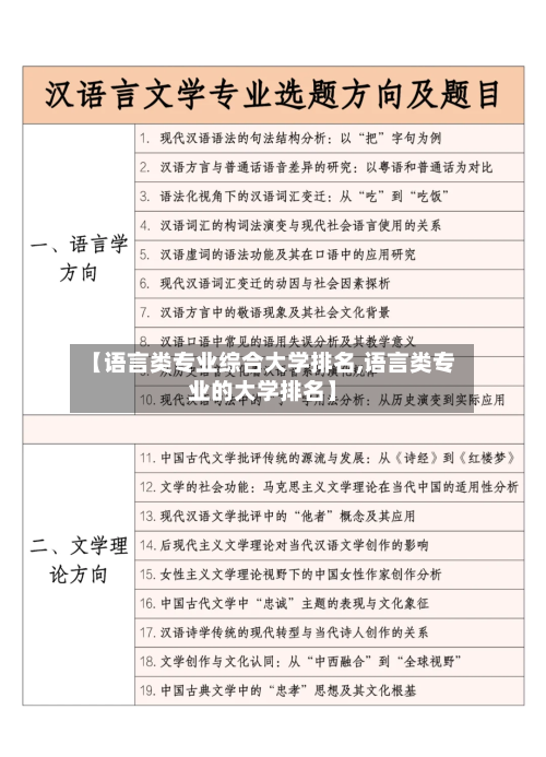 【语言类专业综合大学排名,语言类专业的大学排名】