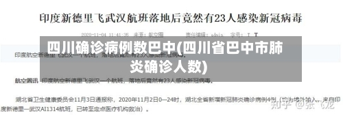 四川确诊病例数巴中(四川省巴中市肺炎确诊人数)-第3张图片